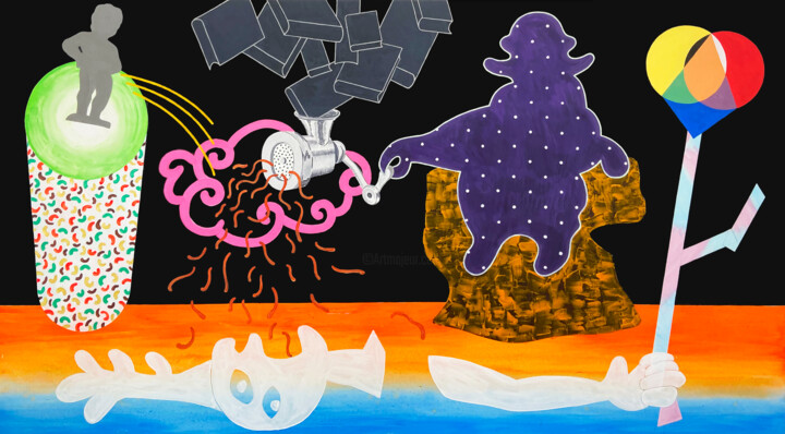 The Mince Maker Never Sleeps 绘画, 39.4x70.9 in