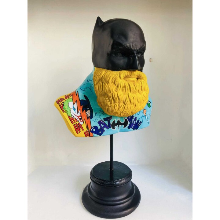 Hercule & Batman Pop Art Design 雕塑, 15.8x9.8 in