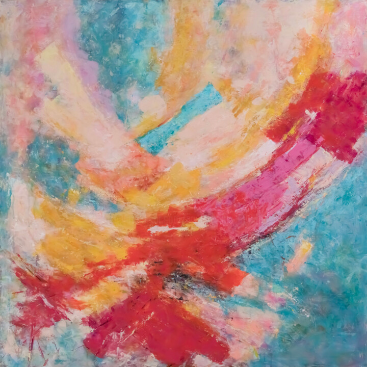 Blossom 6 绘画, 39.4x39.4 in