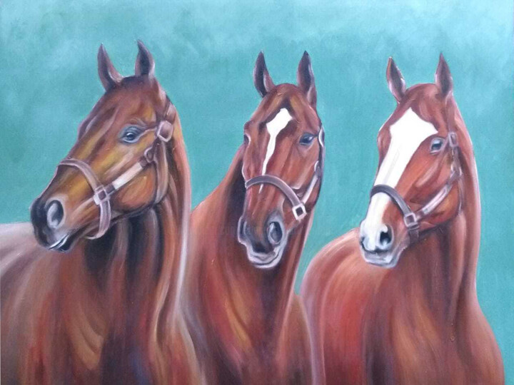 The Trio 绘画, 36x48 in