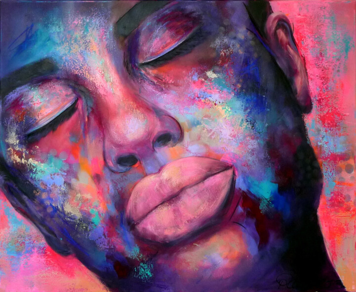 Faces 10 绘画, 39.4x47.2 in