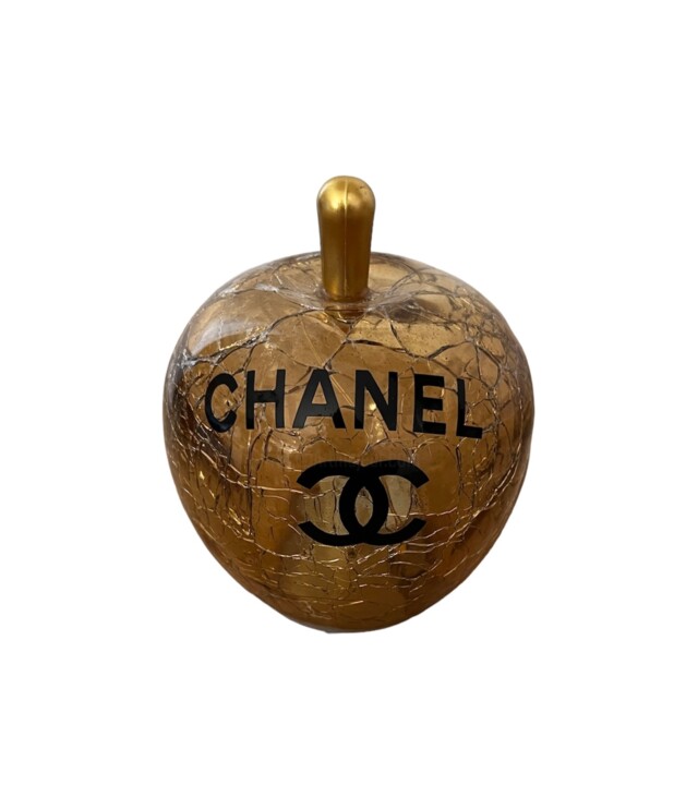 Collages intitulée "Pomme Channel illum…" par Tisel’Art, Œuvre d'art originale, Collages