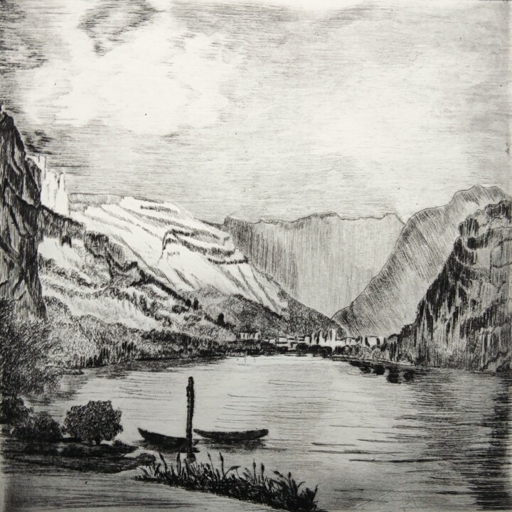 Le Lac 印花与版画, 7.9x7.9 in