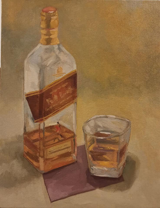 JW Kote Schilderij, 13x10 in