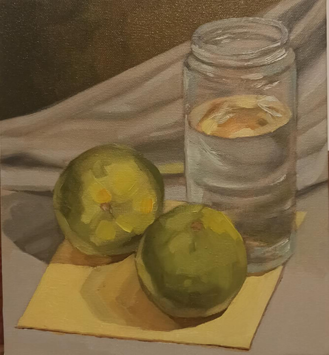 Green Orange 绘画, 10x9 in
