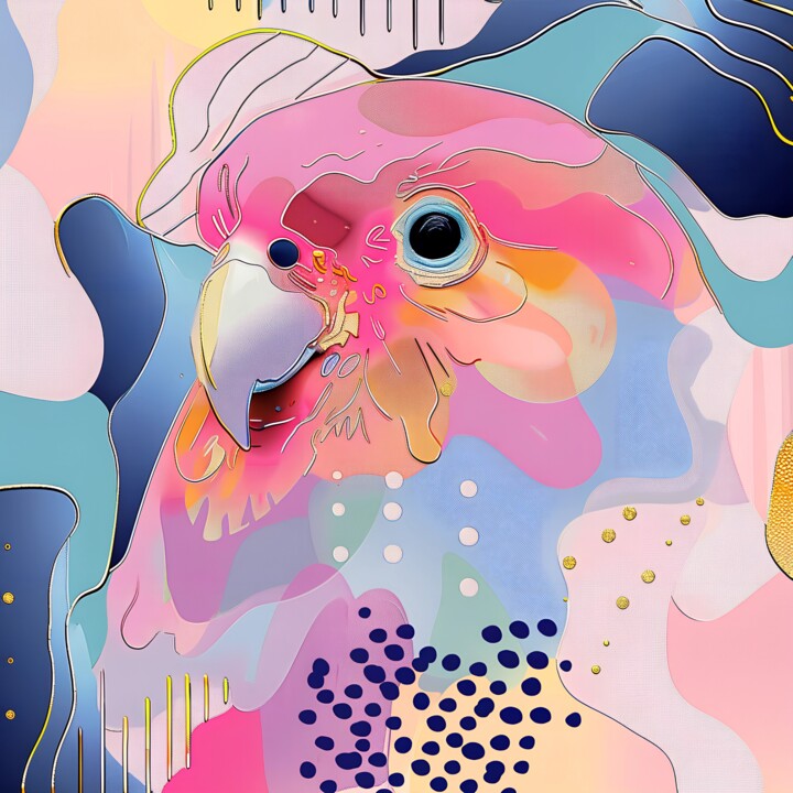 Pastel Cockatoo 数字艺术