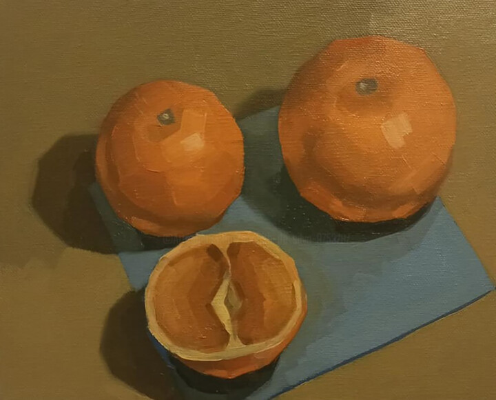 Orange Line 绘画, 8x10 in