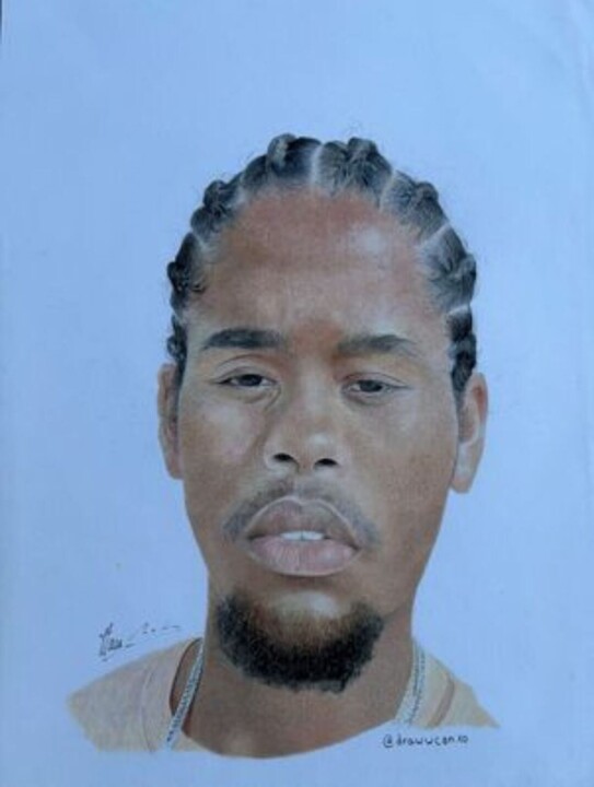 Portrait d'Isaiah John dessinée à la main - Oeuvre originale 图画, 16.5x11.7 in