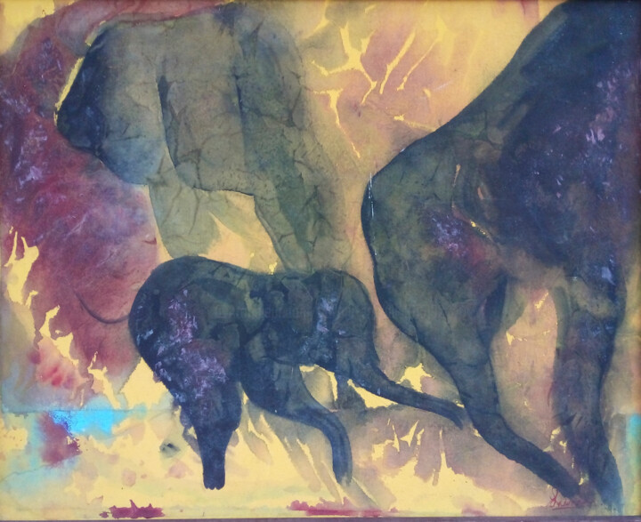 Visitors 绘画, 24x30 in