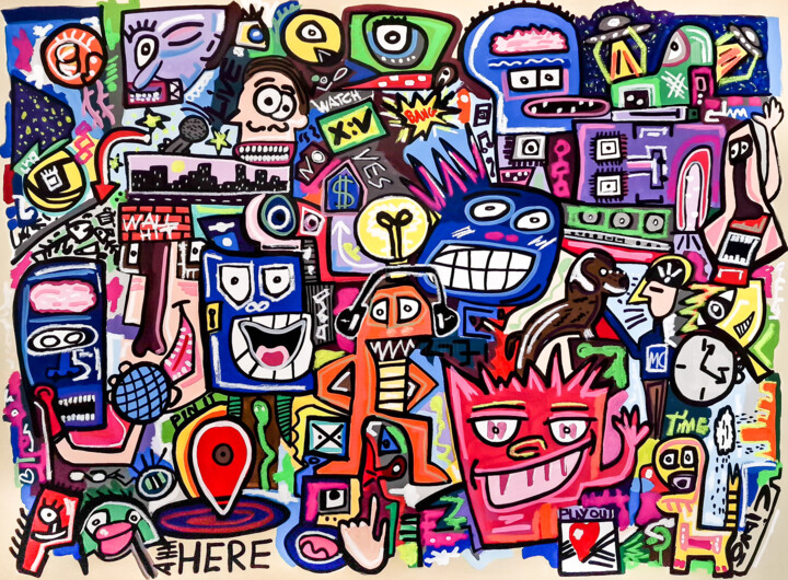 Off the Wall 绘画, 42x59 in