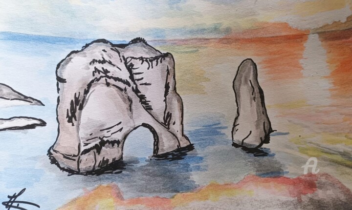 Raouche 绘画, 8.3x11.7 in