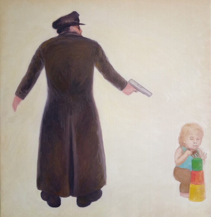 Mensen Willen Verandering (Eigen Volk Eerst) Pittura, 35x33,5 in