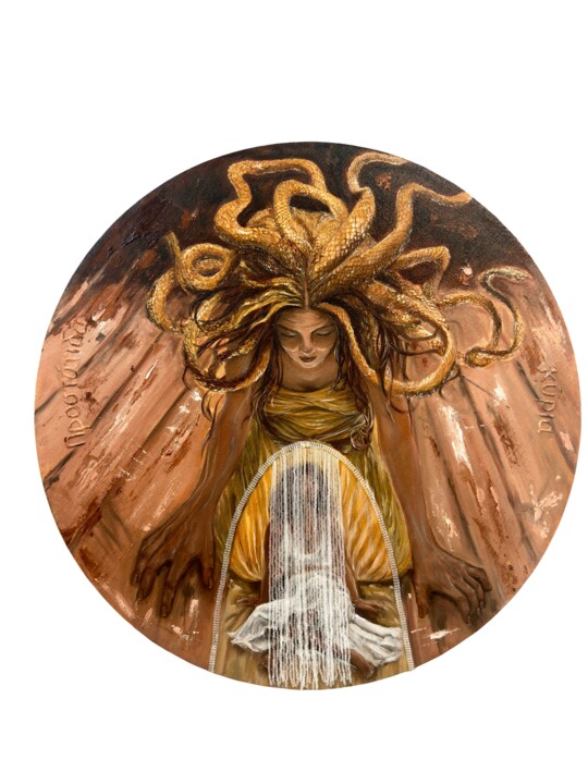 Medusa-Gorgon 绘画, 19.7x19.7 in