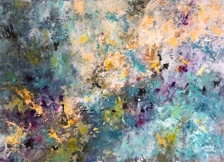 Painting titled "Sun through the wis…" by Dam Domido, Original Artwork, Acrylic