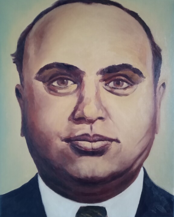 Mugshot, Alphonse Gabriel Capone, Al, Scarface 绘画, 19.7x15.8 in