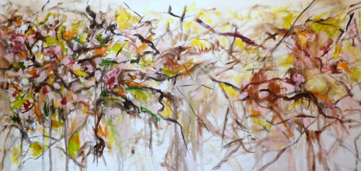 Stay one Day 绘画, 35.8x74.4 in