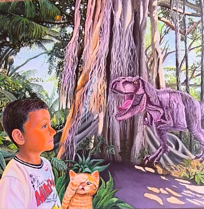 Peinture intitulée "El sueño de Luca" par Rosa M Fernández, Œuvre d'art originale, Huile