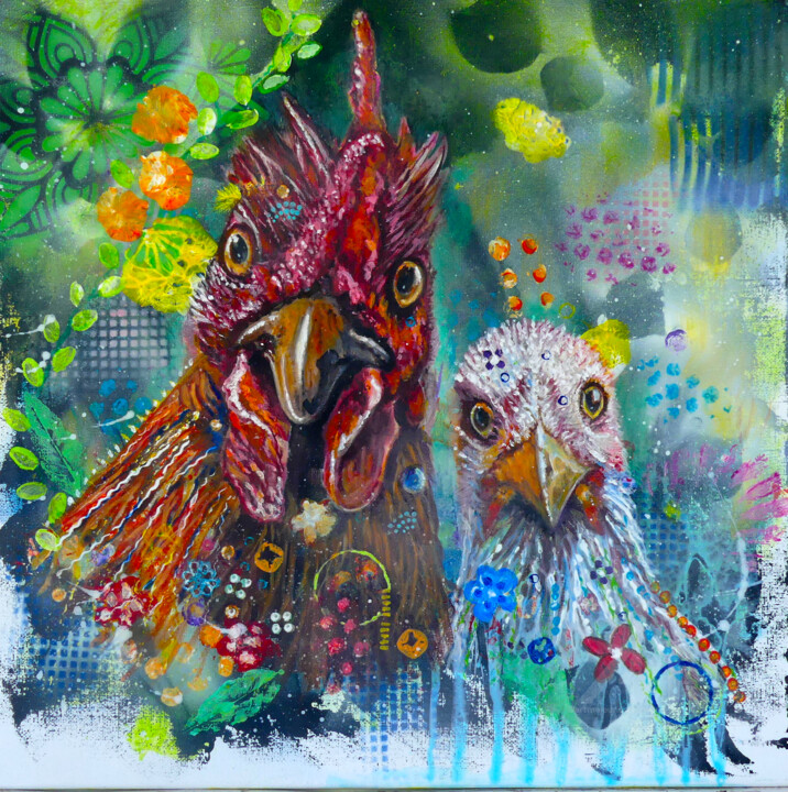 Réveil Matin Bio 绘画, 19.7x19.7 in