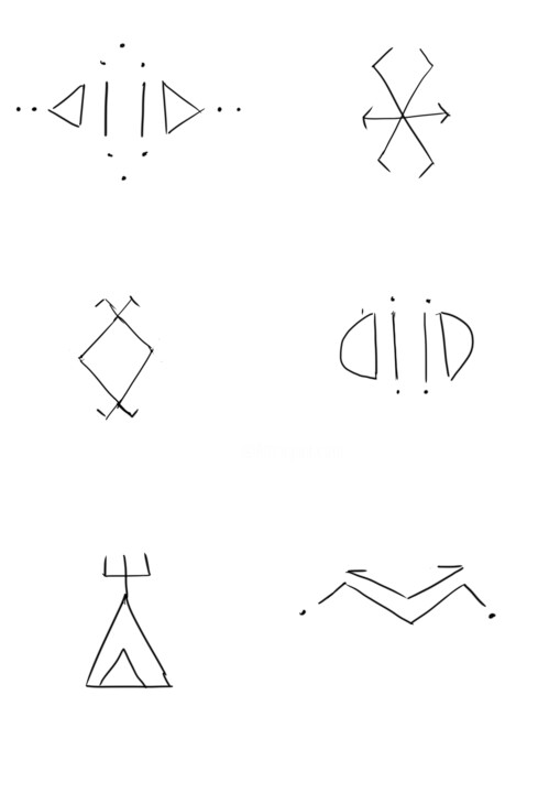 tatouages amazigh planche 3 数字艺术