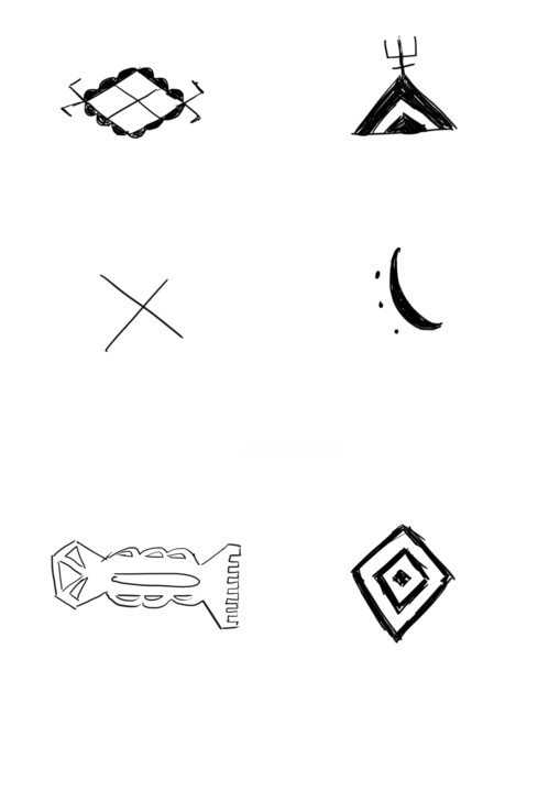 tatouages amazigh planche 9 数字艺术