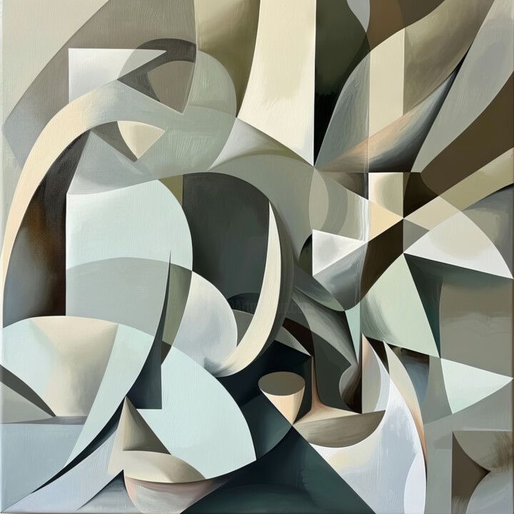제목이 "Abstraction in grey…"인 디지털 아트 Irene Nekrasova로, 원작, AI 생성 이미지
