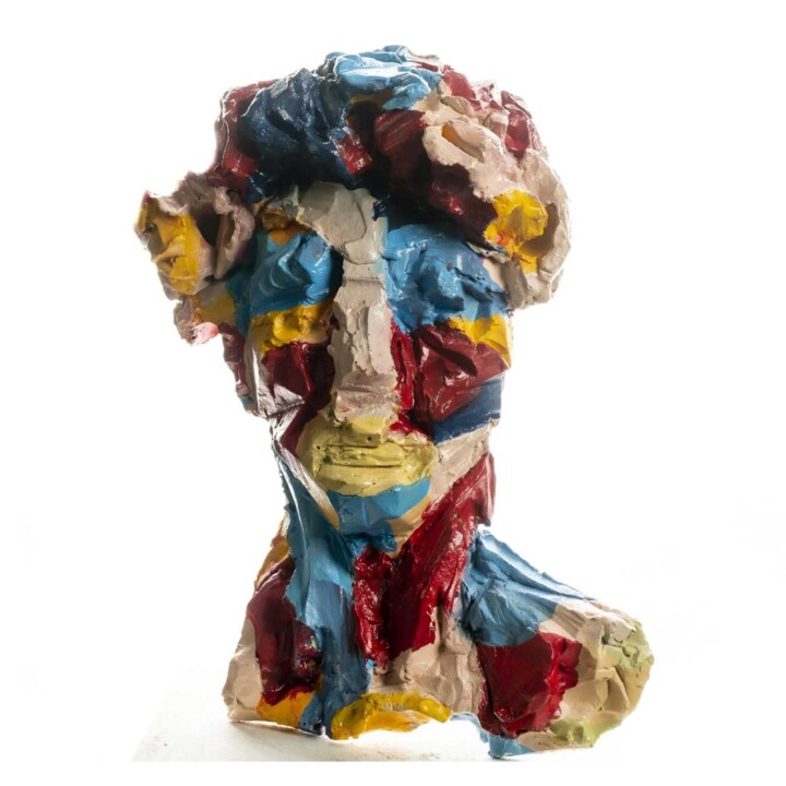 Sculpture titled "Abstract David Wall…" by Dervis Yusuf Akdemir, Original Artwork, Resin