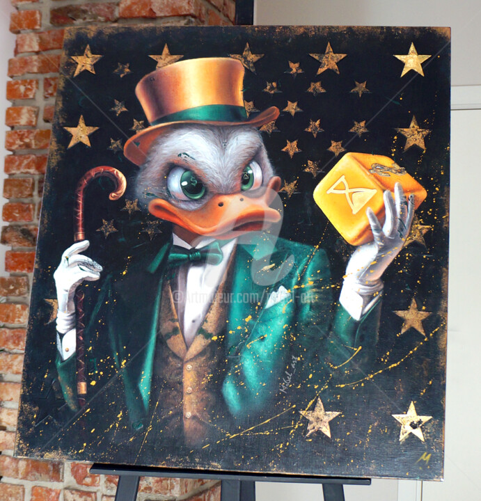 Mr. Scrooge's Choice_ 絵画, 39.4x35.4 in