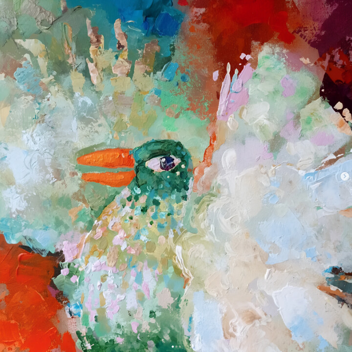 Painting titled "Bird 01 (from the s…" by Vlad Gabelev, Original Artwork, Acrylic
