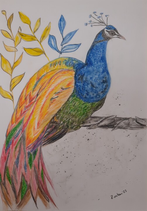 Pfau 绘画, 11.7x8.3 in