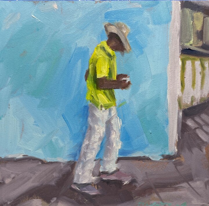 Painting titled "In viaggio01" by Vito Consalvo, Original Artwork, Oil
