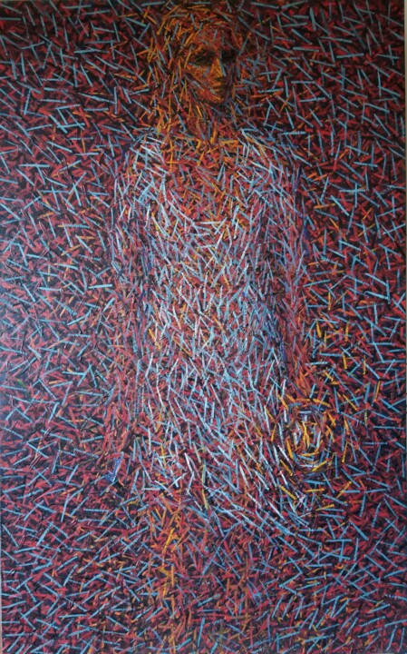 Woman 4/With Lantern Pittura, 48x30 in