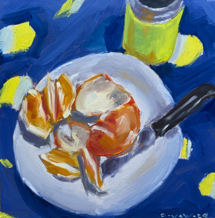Painting titled "Cibo01" by Vito Consalvo, Original Artwork, Oil