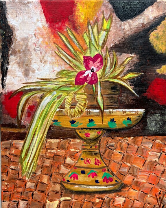 Bali ceremony 绘画, 11.8x9.8 in
