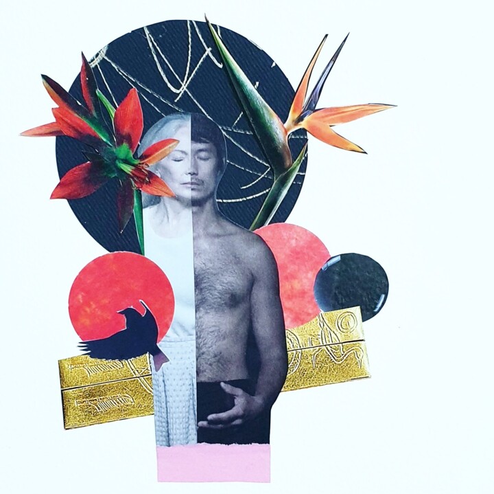 Collages intitulée "Magma" par Julie Verhague, Œuvre d'art originale, Collages