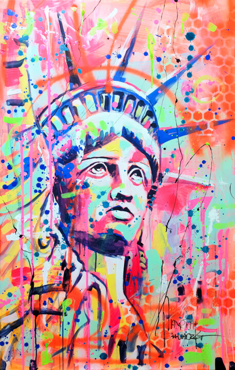 Pintura intitulada "Freedom" por Marta Zawadzka, Obras de arte originais, Acrílico Montado em Armação em madeira