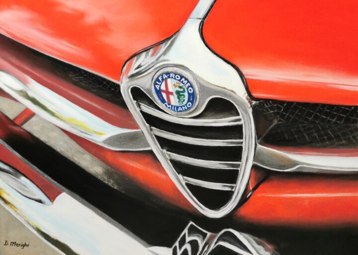 ALFA ROMEO GIULIETTA SPRINT SPECIALE 1 绘画, 11.8x15.8 in