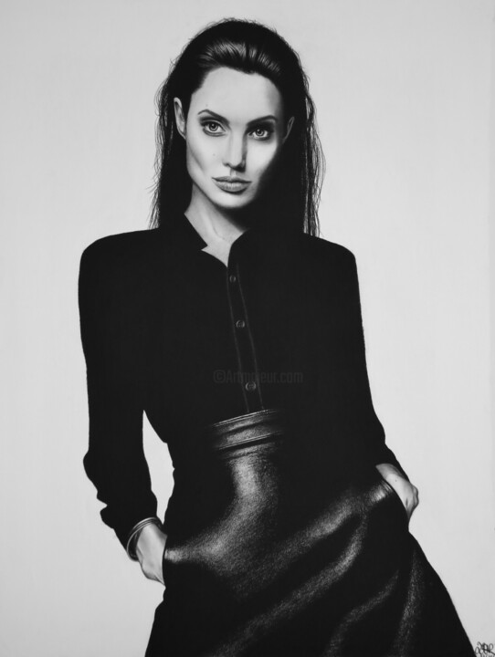 Angelina Jolie 图画, 25.6x19.7 in