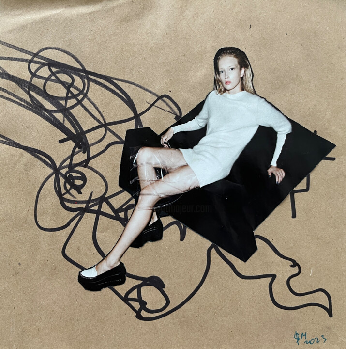 Collages titled "3u[e / Back to the…" by Leni Smoragdova, Original Artwork, Collages