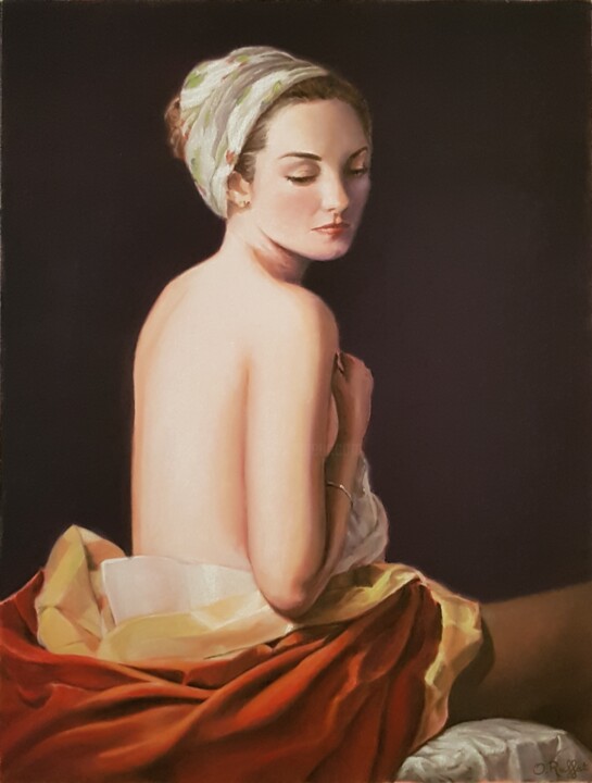 Femme au drap rouge 绘画, 24.2x18.3 in