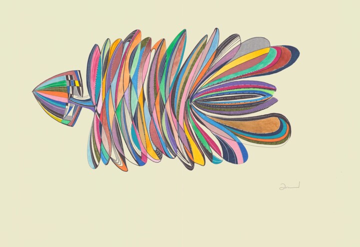 Frétillements frénétiques 绘画, 19.7x27.6 in