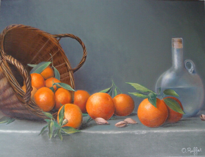 Panier d'oranges 绘画, 18.1x24 in