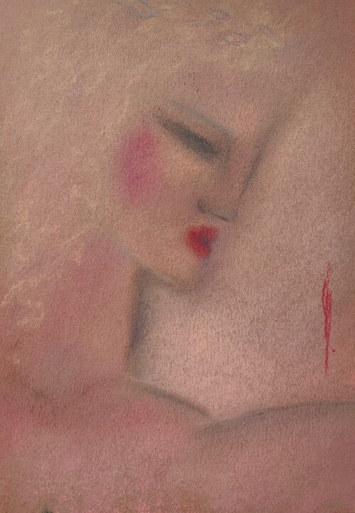 Desenho intitulada "Antique handsome yo…" por Olesya Nikolaeva, Obras de arte originais, Pastel