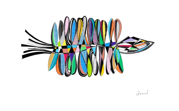 Centifin E 绘画, 11.7x16.5 in