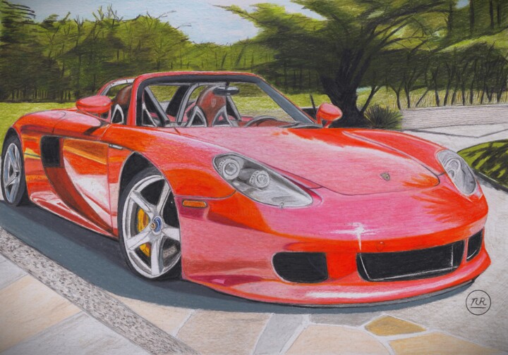 Porsche Carrera GT 图画, 11x15.8 in