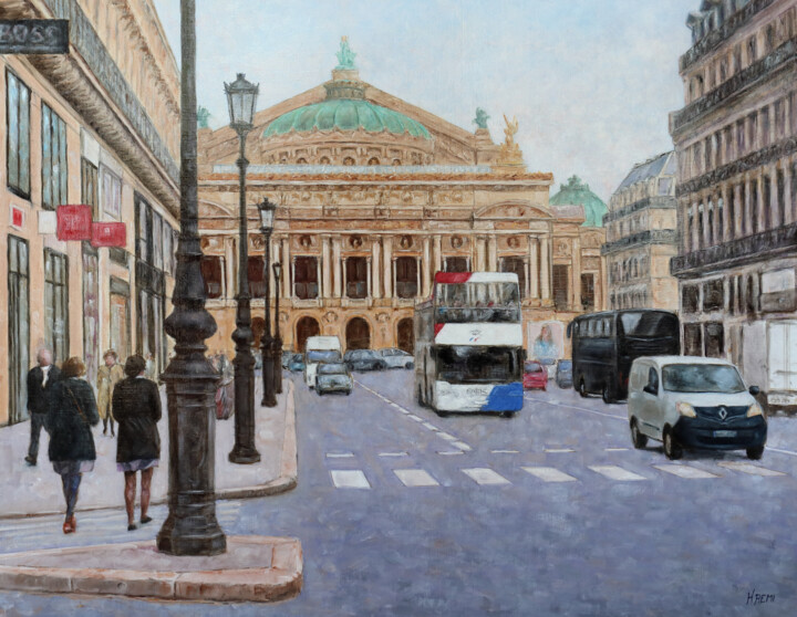 Opéra Garnier de Paris Schilderij, 28,7x36,2 in