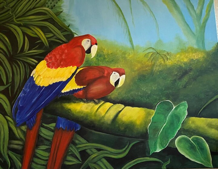 Painting titled "Paradijs" by Lau Solano, Original Artwork, Acrylic