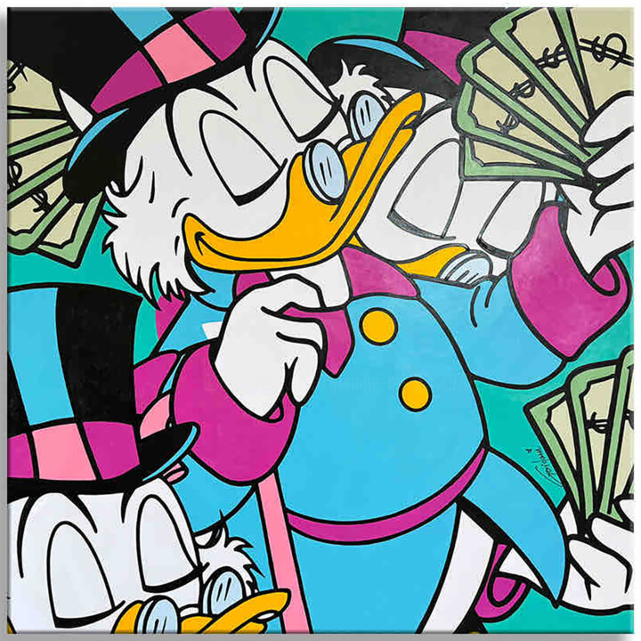 绘画 标题为“McDuck-Dreams” 由Gardani, 原创艺术品, 丙烯 安装在木质担架架上