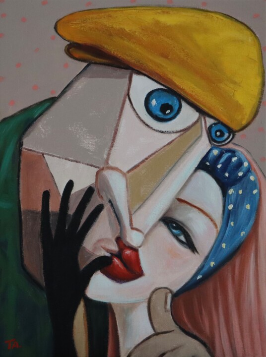 The Kiss 绘画, 15.8x11.8 in