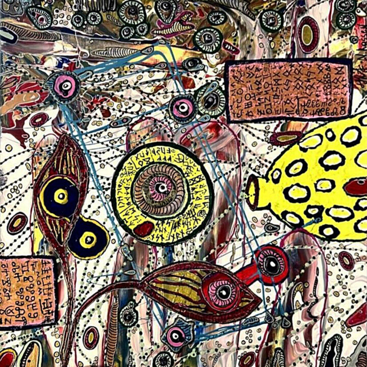 绘画,  27.6x27.6 in 