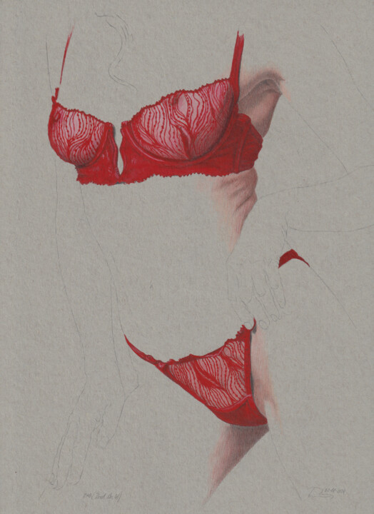 "Rred Nr. 41 (18:40)" 图画, 11.9x8.6 in